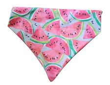 Watermelon Over The Collar Dog Bandana Slips On Existing Collar Size XXL