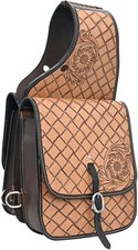 Western Horse Leather Saddle Bag Heavy Duty Traditional Trail Ride  Saddle Bag.