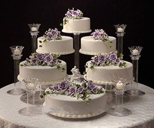6 Tier Clear Wedding Cascade Cupcake Cake Stand Style R600