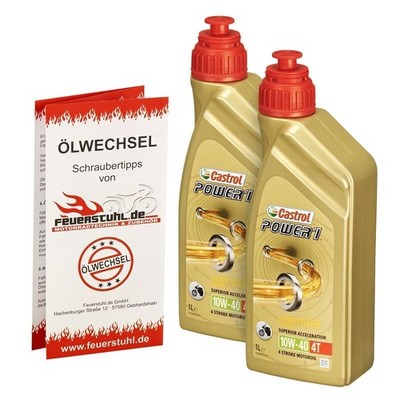 Kawasaki BN 125 Eliminator, Bj 98-07 (BN125A); Öl Castrol Power1 10w40 - 2 Liter