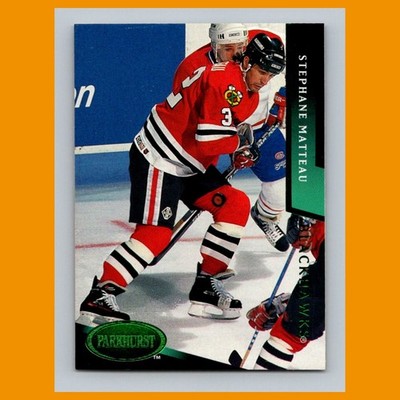 Stephane Matteau #41 1993-94 Parkhurst Emerald Ice Chicago Blackhawks Hockey NHL
