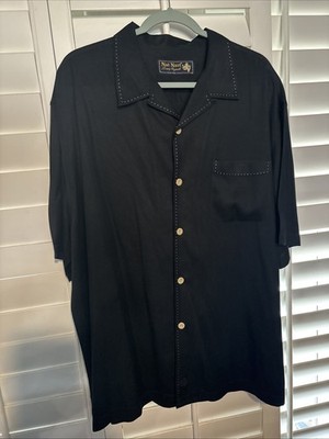 Nat Nast Shirt Mens L Silk Do Not Open Til Christmas #150 Embroidered Holiday