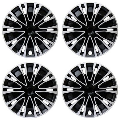 4 PC ABS Plastic Snap-On Hub Caps Universal 15 Inch Weatherproof Car Accessories