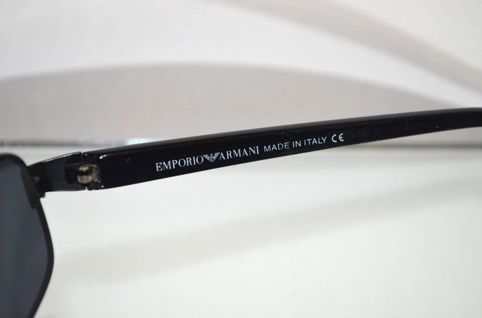 RARO Gafas de sol Emporio Armani Metal Negro De colección Y2K 130-S 706 GRANDES 130 Foto 4 de 4