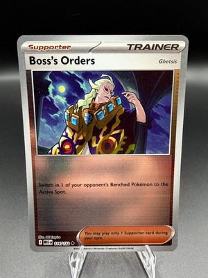 Boss's Orders (Ghetsis) 172/193 Rare Paldea Evolved Pokemon Reverse Holo NM