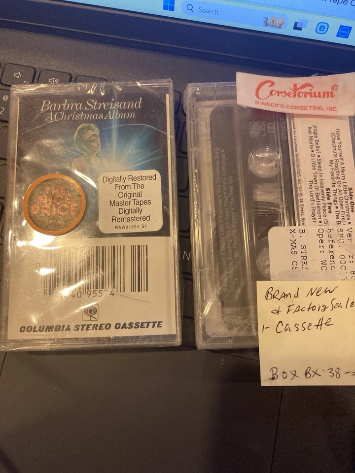 Barbara Streisand A Christmas Album Columbia Stereo Cassette BRAND NEW & Sealed - Image 2 of 2