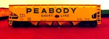 HO Scale ROCO 4 Bay Open Hopper Freight Car Peabody Short Line PSL 6671