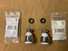  2 NEW WaterSense N3115P Chrome Dual Spray Swivel Flow Aerators, Sink or Bath
