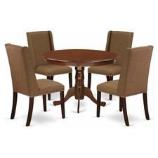 Juego de comedor de madera de 5 piezas East West Furniture Hartland en caoba