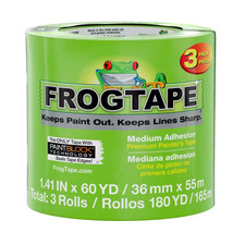 FrogTape 1.41 in x 60 yd Multi-Surface Green Painting Tape 3 Pack Medium Adesion