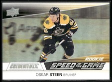 2021-22 Upper Deck Credentials #SGR15 Oskar Steen Speed of the Game Rookies