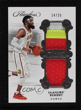 2017-18 Panini Flawless Dual Patch 14/25 DeAndre' Bembry #DP-DBM Dual Patch 2ct