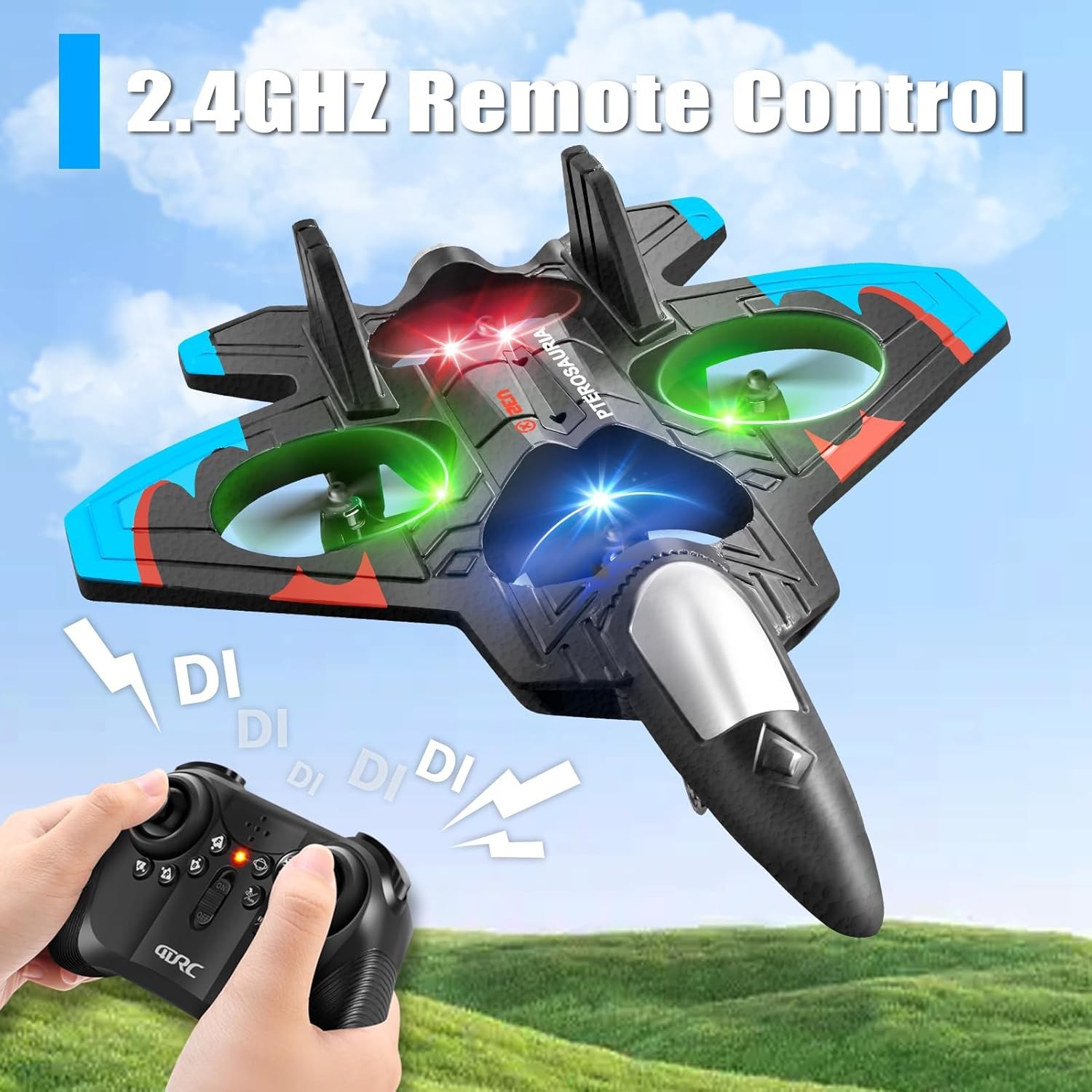 V32 Foam Remote Control Airplanes RC Planes for Kids Adults, RC Airplane Fighter