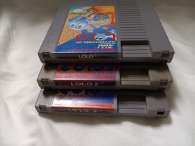 ADVENTURES OF LOLO 1, 2 & 3 GAME LOT FOR THE NES!!!
