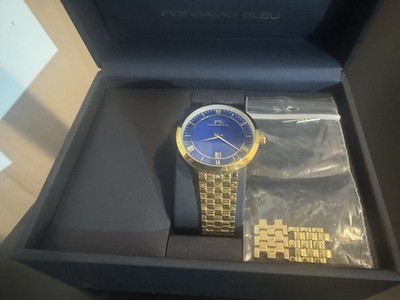 Porsamo Bleu Priscilla Luxury Women's Stainless Steel Watch, Gold, Blue 932BPRS