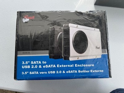 Rosewill RX358-V2 USB 3.5'' Sata to USB 2.0 & eSata External Closure New Sealed