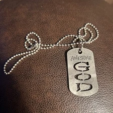 Awesome God dog tag Necklace