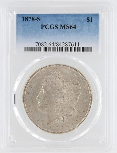 1878-S Morgan Silver Dollar PCGS MS64 S$1 San Francisco Minted No Reserve