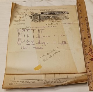 Rare 1917 Hawthorn Pottery Billhead Pennsylvania Railroad Freight Lading Bill