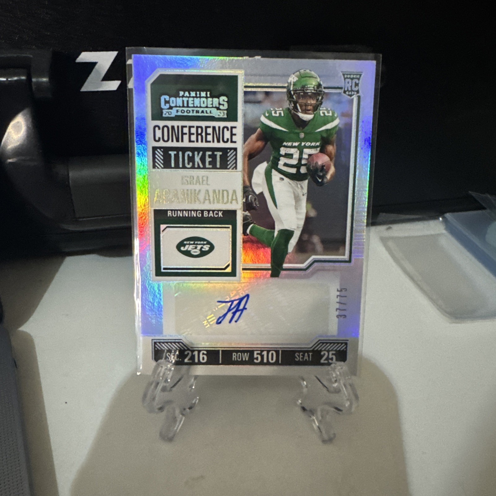 Israel Abanikanda Panini Contenders #173 Autograph-Conference Ticket