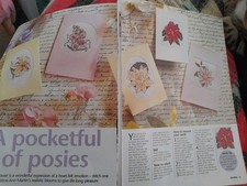 Cross Stitch Charts Floral Cards Pages Taken From Magazine