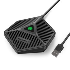 Conference USB Microphone, 360 Omnidirectional Computer Mic with Mute Button...