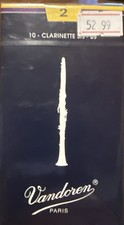 Vandoren CR102 - Bb Clarinet Traditional Reeds Strength 2 - Box of 10