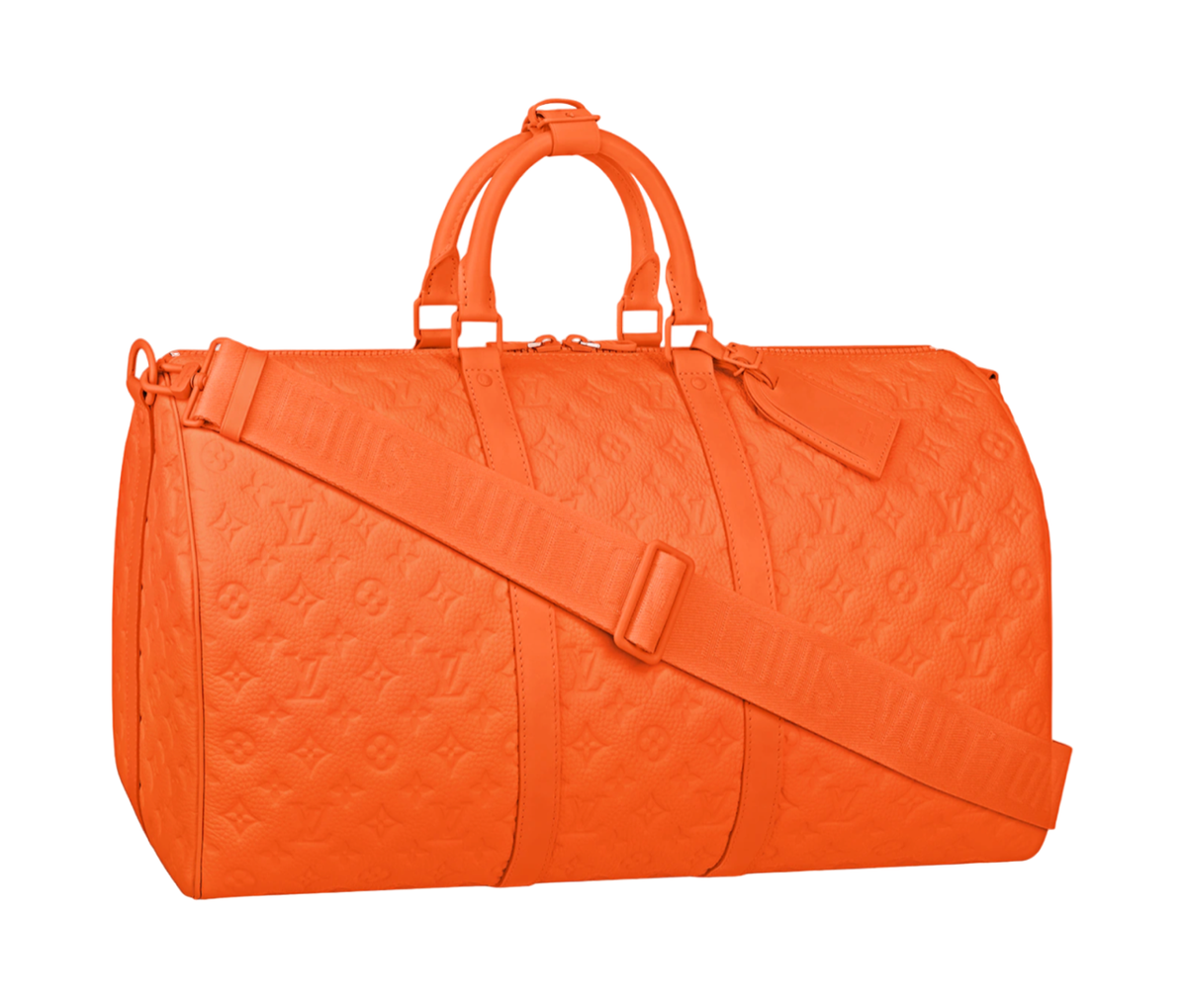 Louis Vuitton Keepall Bandouliere 50 Orange Monogram Leather