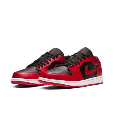 Nike Air Jordan 1 Low Shoes Gym Red Black White 553558-606 Men's