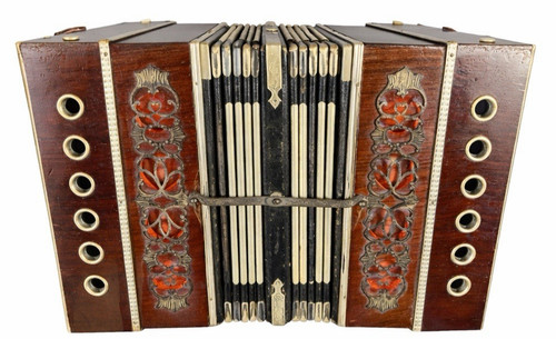Concertina Bassa F. Lange / C.F. Uhlig Vintage - 27 Buttons - Rosewood