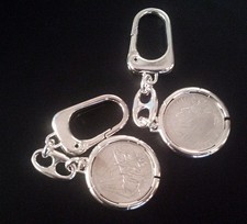 500 Lire "DANTE"  in argento - completo di portachiavi in PVC cromato