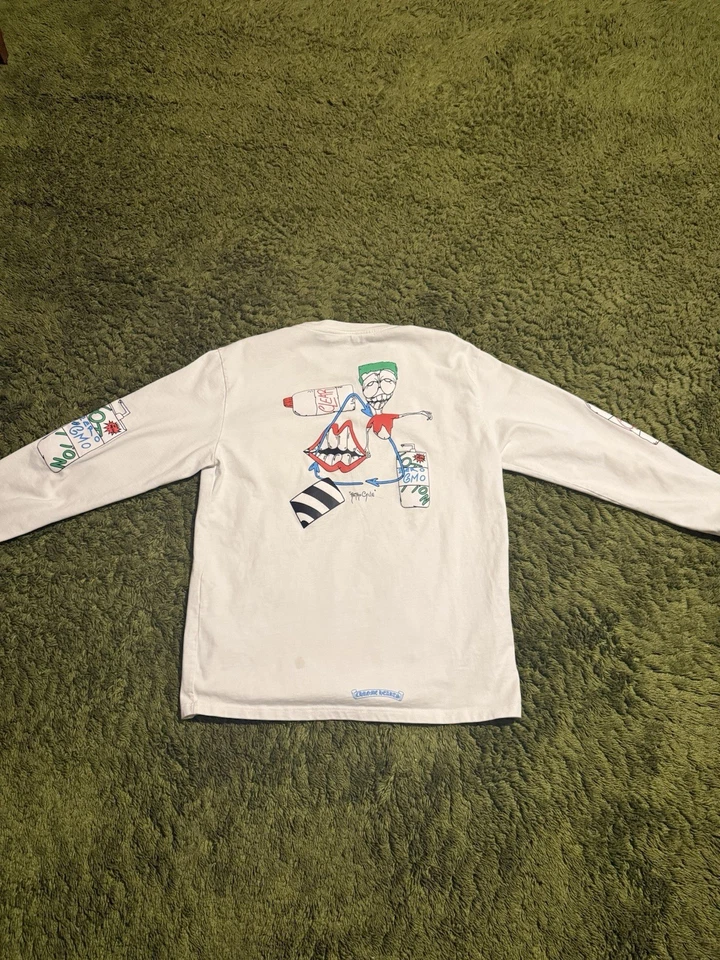 Chrome Hearts Matty Boy Link 蓝色红色补丁运动衫衬衫 L 大号白色 — 第 2/4 张图片