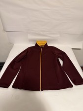 Women s Antigua Full Zip Athletic Jacket Size XL - Maroon/Yellow Drawstrings