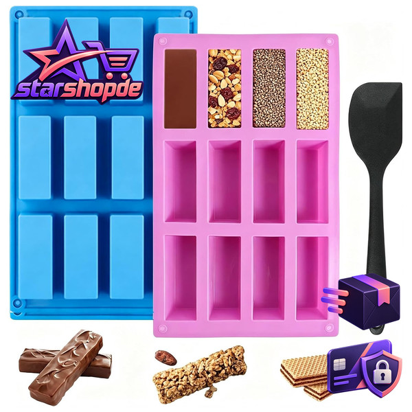 MüSliriegel Backform Silikon 2 StüCk Schokoladenform FüR Riegel Snacks-image