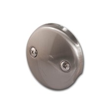 Dual Hole Bathtub Drain Overflow Plate with Two Matching Screws, Easy to Inst...