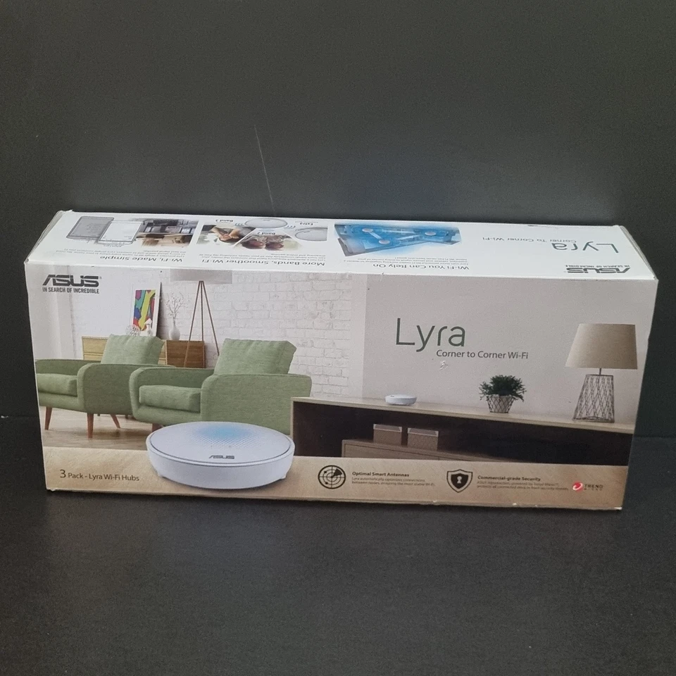 Asus Lyra MAP-AC2200 Home Wi-Fi Mesh Tri Band Router X3 Nodes Bundle Lot VGC - Image 4 of 4
