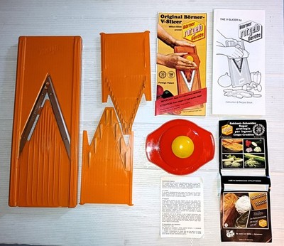 Borner Mandolinen Original Gemüseschneider Set Reibe Orange Pommes Frites