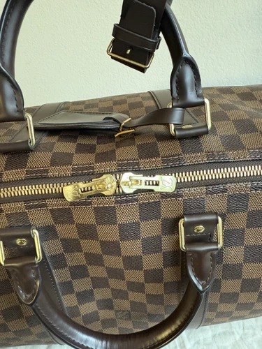 Auténtico bolso de viaje Louis Vuitton Keepall Bandouliere 55 Damier Level - Imagen 22 de 24