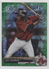 2017 Bowman Chrome Prospects Green Shimmer Refractor 95/99 Jazz Chisholm 7fb