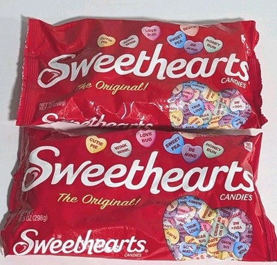 WOW! 2 Sweethearts Conversation Hearts Candy 10.5oz Bag FAST FREE SHIP! 04/21/28