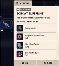 ARC RAIDERS,BOBCAT BLUEPRINT, CHEAPEST & FASTEST