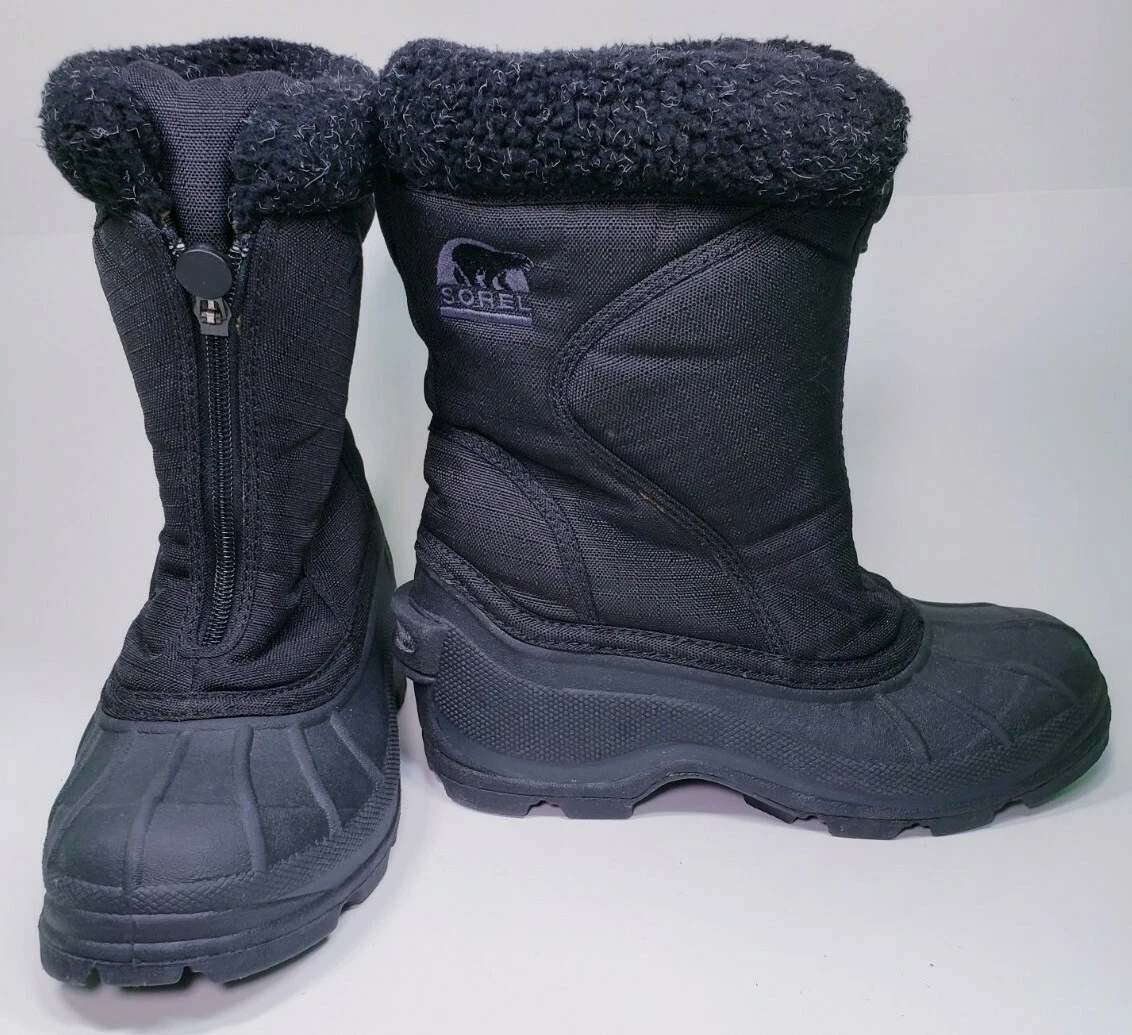SOREL Women's Size 6 Snow Angel Zip Winter Snow Boots Thinsulate Black