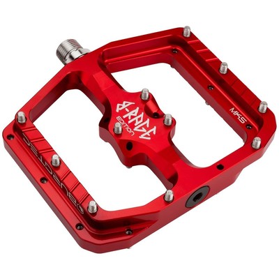 coppia pedali flat penthouse mk5 b-rage 1702 alluminio rosso BUMK5B.R Burgtec fl