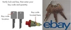 K027   3-Weather Guard Tool box keys cut to code K027