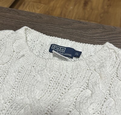 Vintage 90's Polo Ralph Lauren Heavy Hand Knit Cable Sweater