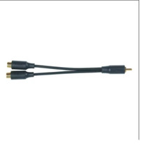 PE RCA 1 Male to 2 Females RCA Y-Adapter