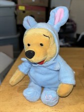 Disney Vintage Winnie The Pooh Easter Bunny 8" Mini Bean Bag Plush 1999