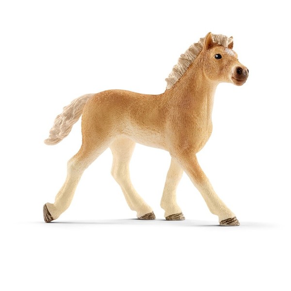 Schleich Pferde Figur Haflinger Fohlen | Reiterhof Tierfigur | Spielfigur Ab 3 J-image
