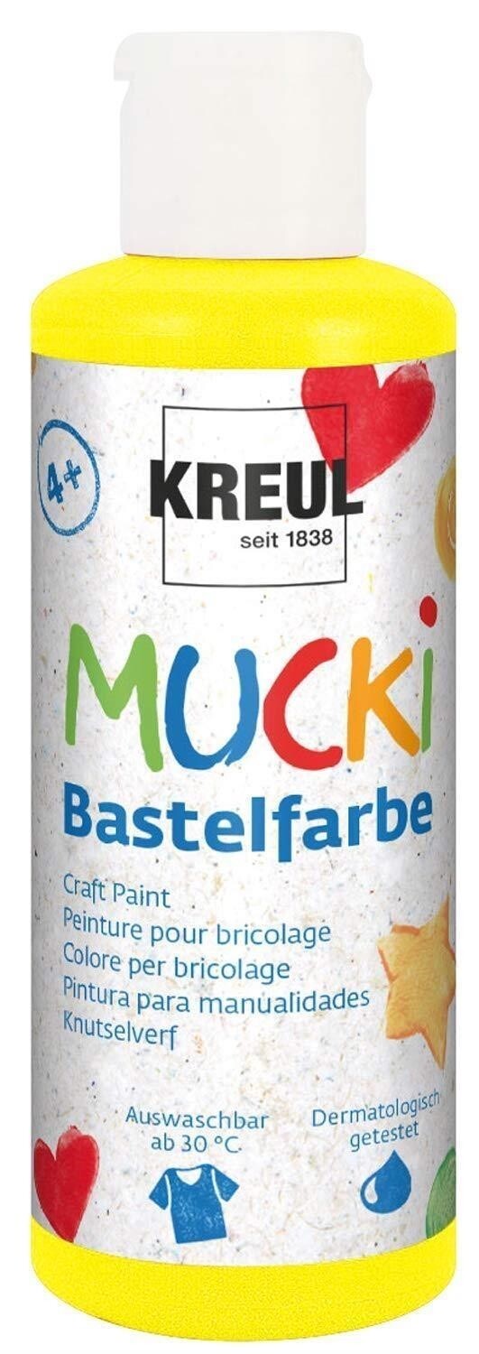 Kreul: Mucki 24102 Craft Paint, 80ml, Yellow -