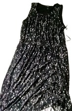 Vera Wang Black Speckle Dress Large New With Tags!